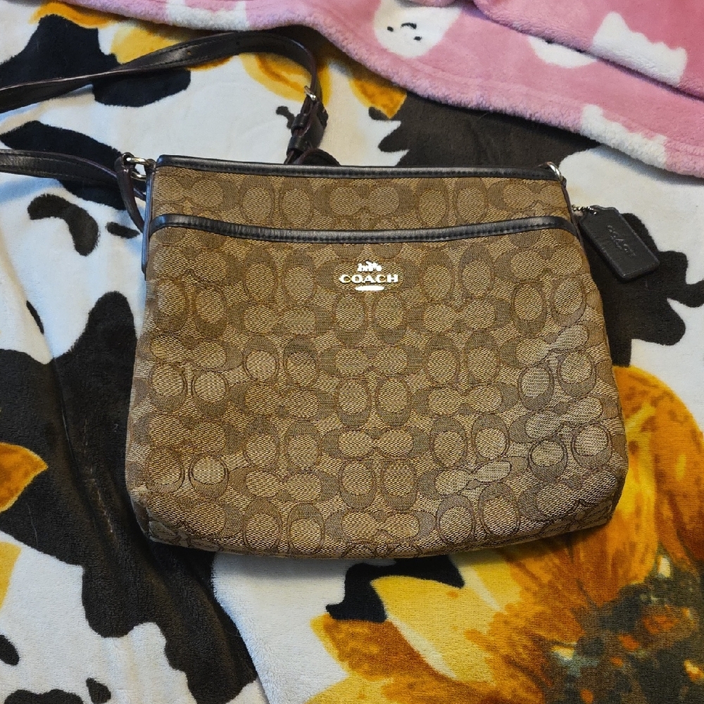 Coach Signature Brown Crossbody Bag